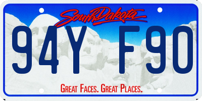 SD license plate 94YF90