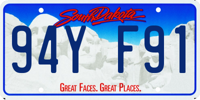 SD license plate 94YF91