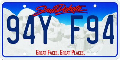 SD license plate 94YF94