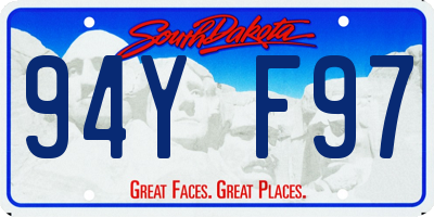 SD license plate 94YF97