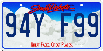 SD license plate 94YF99