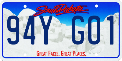 SD license plate 94YG01