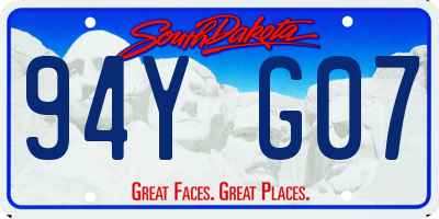 SD license plate 94YG07
