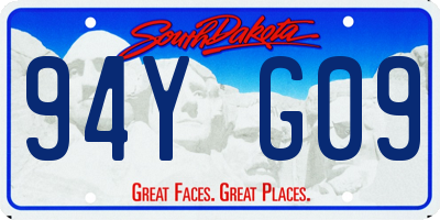 SD license plate 94YG09