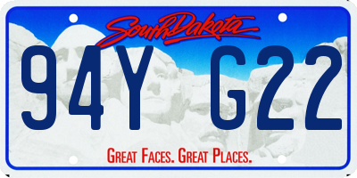 SD license plate 94YG22
