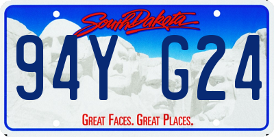 SD license plate 94YG24
