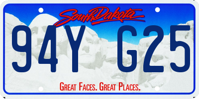 SD license plate 94YG25
