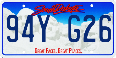 SD license plate 94YG26