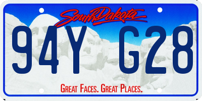 SD license plate 94YG28