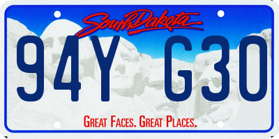 SD license plate 94YG30
