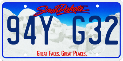 SD license plate 94YG32