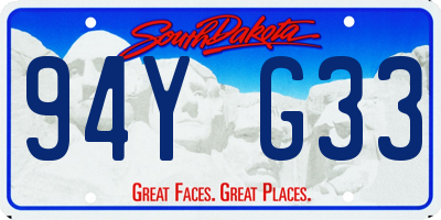 SD license plate 94YG33