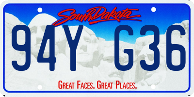 SD license plate 94YG36