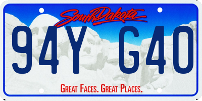 SD license plate 94YG40