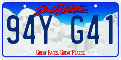 SD license plate 94YG41