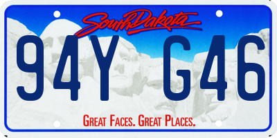 SD license plate 94YG46