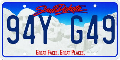 SD license plate 94YG49