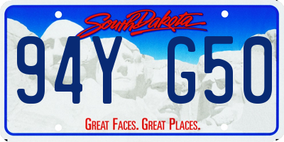 SD license plate 94YG50