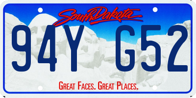 SD license plate 94YG52