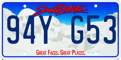 SD license plate 94YG53