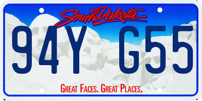 SD license plate 94YG55