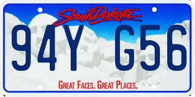 SD license plate 94YG56