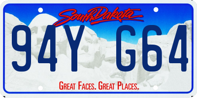 SD license plate 94YG64