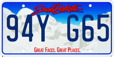 SD license plate 94YG65