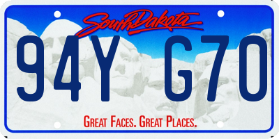 SD license plate 94YG70