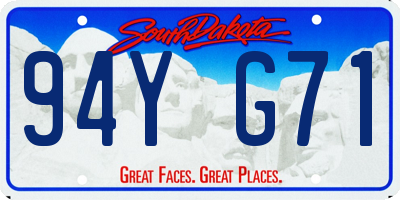 SD license plate 94YG71
