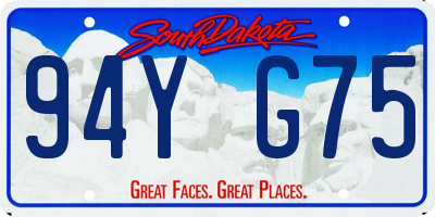 SD license plate 94YG75