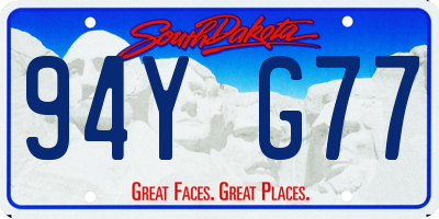 SD license plate 94YG77