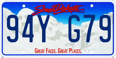 SD license plate 94YG79