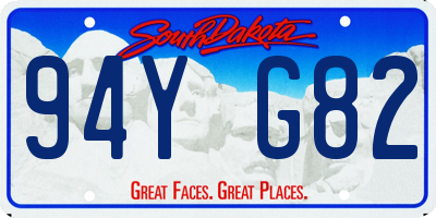 SD license plate 94YG82