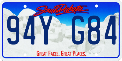 SD license plate 94YG84