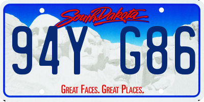SD license plate 94YG86