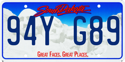 SD license plate 94YG89