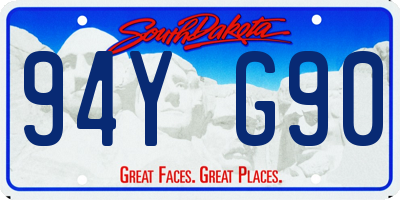 SD license plate 94YG90