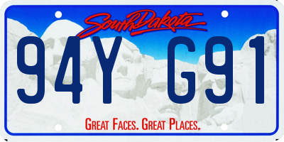SD license plate 94YG91