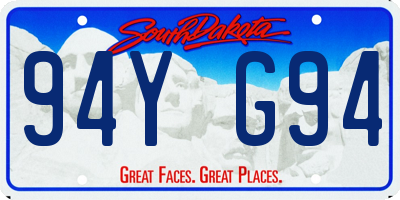 SD license plate 94YG94