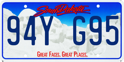 SD license plate 94YG95