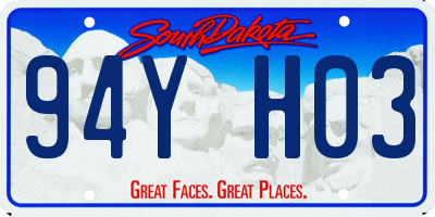 SD license plate 94YH03