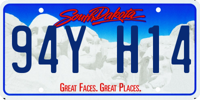 SD license plate 94YH14