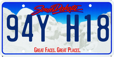 SD license plate 94YH18