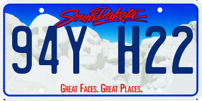 SD license plate 94YH22