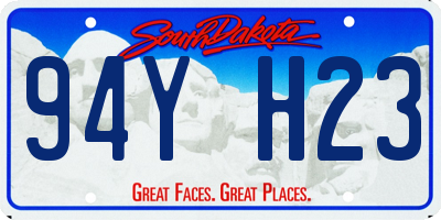 SD license plate 94YH23