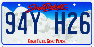 SD license plate 94YH26