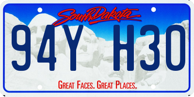 SD license plate 94YH30