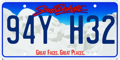 SD license plate 94YH32