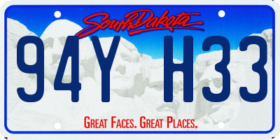 SD license plate 94YH33